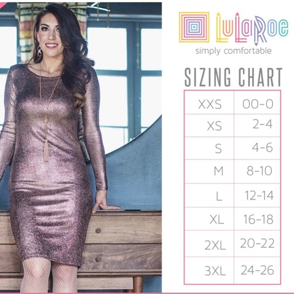 Nwt Lularoe Debbie Metallic Party Dress 